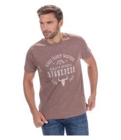 STONEDEEK T-shirt homme Hudson chocolat Outlet