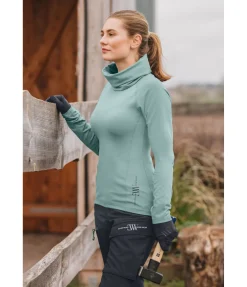 EQUESTRIAN WORK WEAR T-shirt technique à col roulé matcha foncé Best