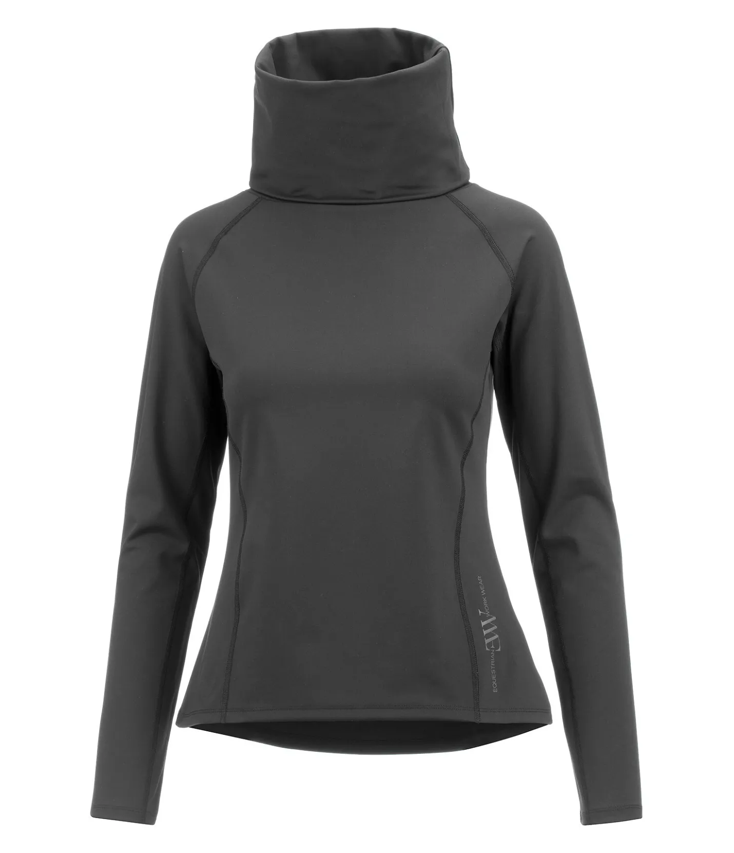 EQUESTRIAN WORK WEAR T-shirt technique à col roulé noir Hot