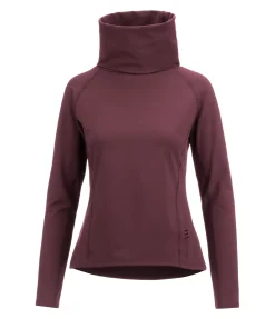 EQUESTRIAN WORK WEAR T-shirt technique à col roulé acajou Clearance