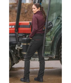 EQUESTRIAN WORK WEAR T-shirt technique à col roulé acajou Clearance