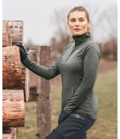 EQUESTRIAN WORK WEAR T-shirt technique à manches longues Breeze forêt Clearance