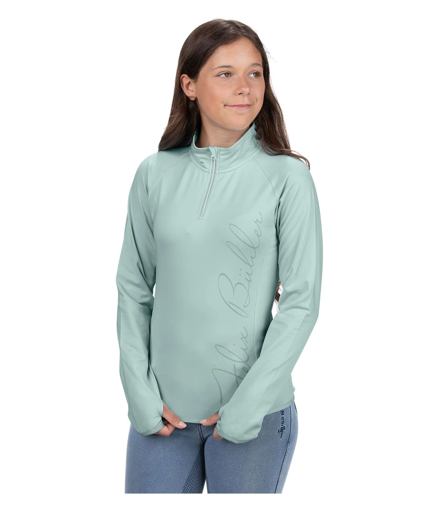 Felix Bühler T-shirt technique à manches longues enfant Bea vert glacier Hot