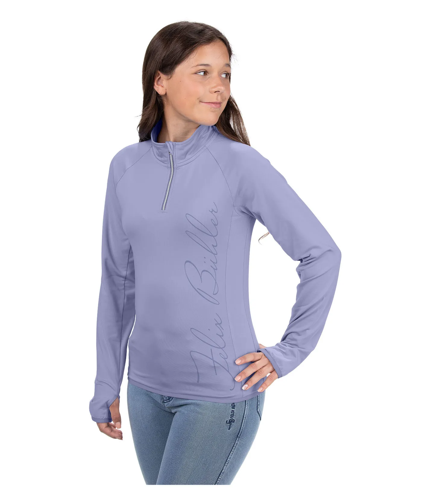 Felix Bühler T-shirt technique à manches longues enfant Bea lavande givré New