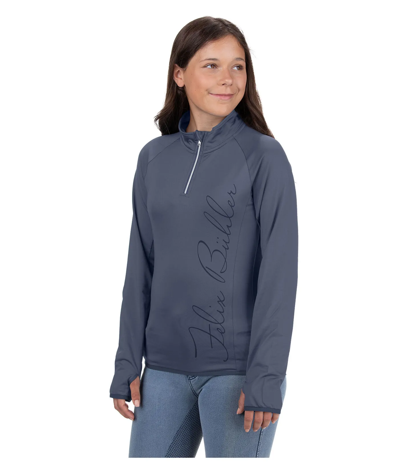 Felix Bühler T-shirt technique à manches longues enfant Bea ciel nuageux Sale