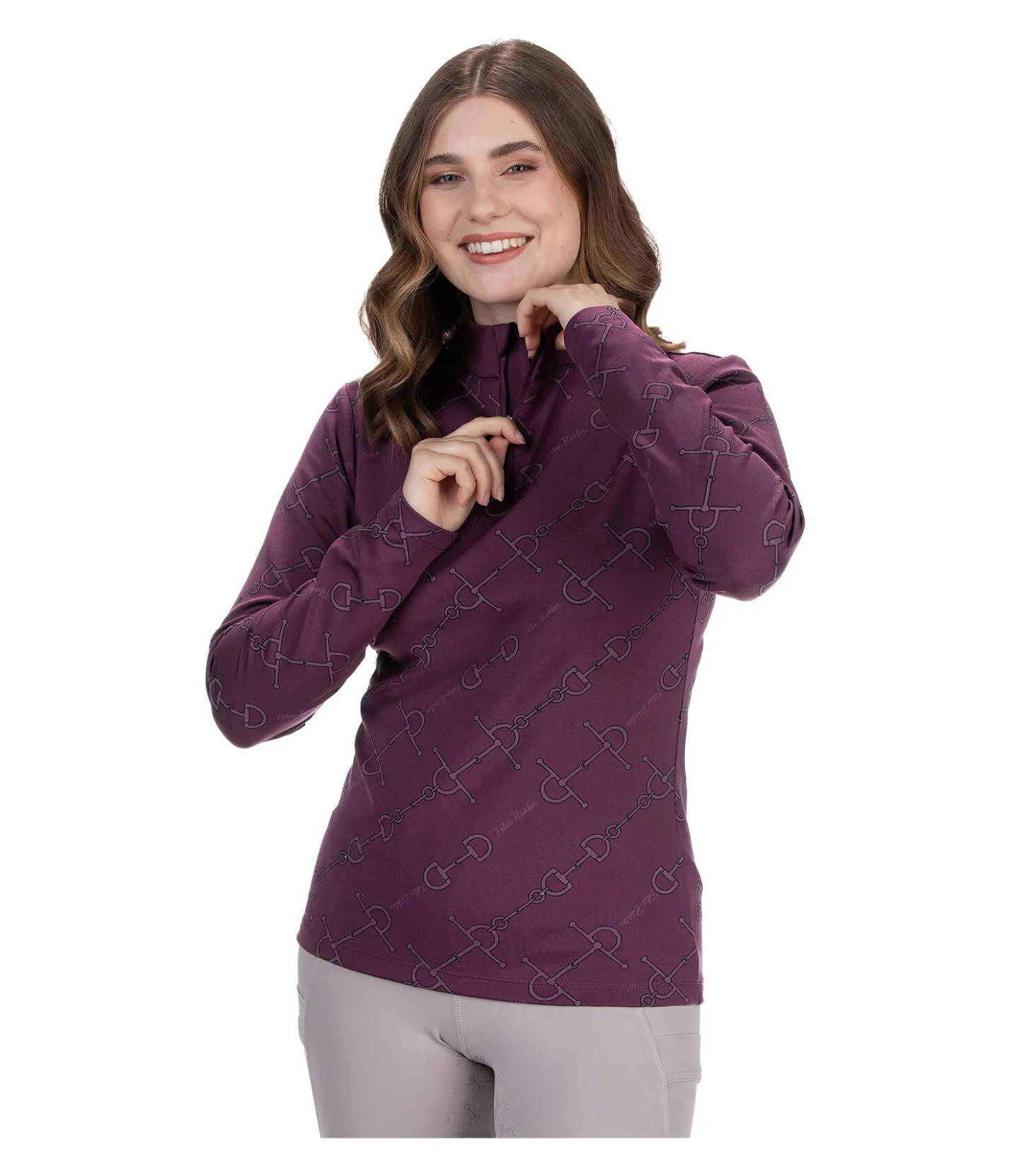 Felix Bühler T-shirt technique à manches longues Lisa-Marie noir-violet Sale