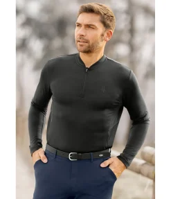 Felix Bühler T-shirt technique à manches longues homme Rom noir Clearance