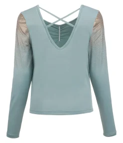 Volti by STEEDS T-shirt technique à manches longues enfant et ado Icy vert océan Discount