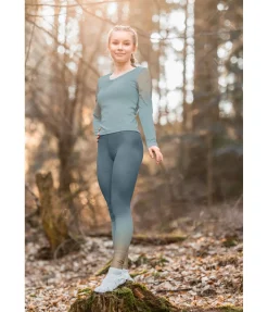 Volti by STEEDS T-shirt technique à manches longues enfant et ado Icy vert océan Discount