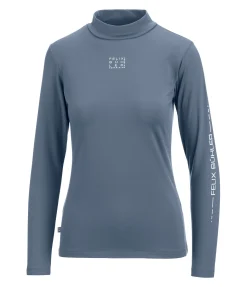 Felix Bühler T-shirt technique à manches longues Linn bleu fumée Sale