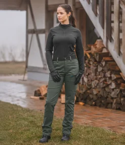 EQUESTRIAN WORK WEAR T-shirt technique côtelé Cosy noir Hot