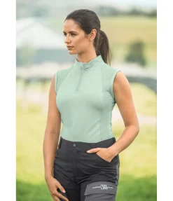 EQUESTRIAN WORK WEAR T-shirt technique sans manches vert jungle