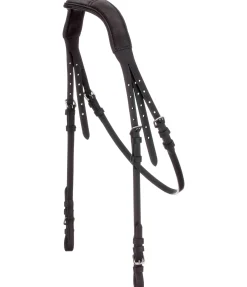 CLARIDGE HOUSE Têtière en cuir gras Mix & Match PRO Soft Comfort noir/argenté