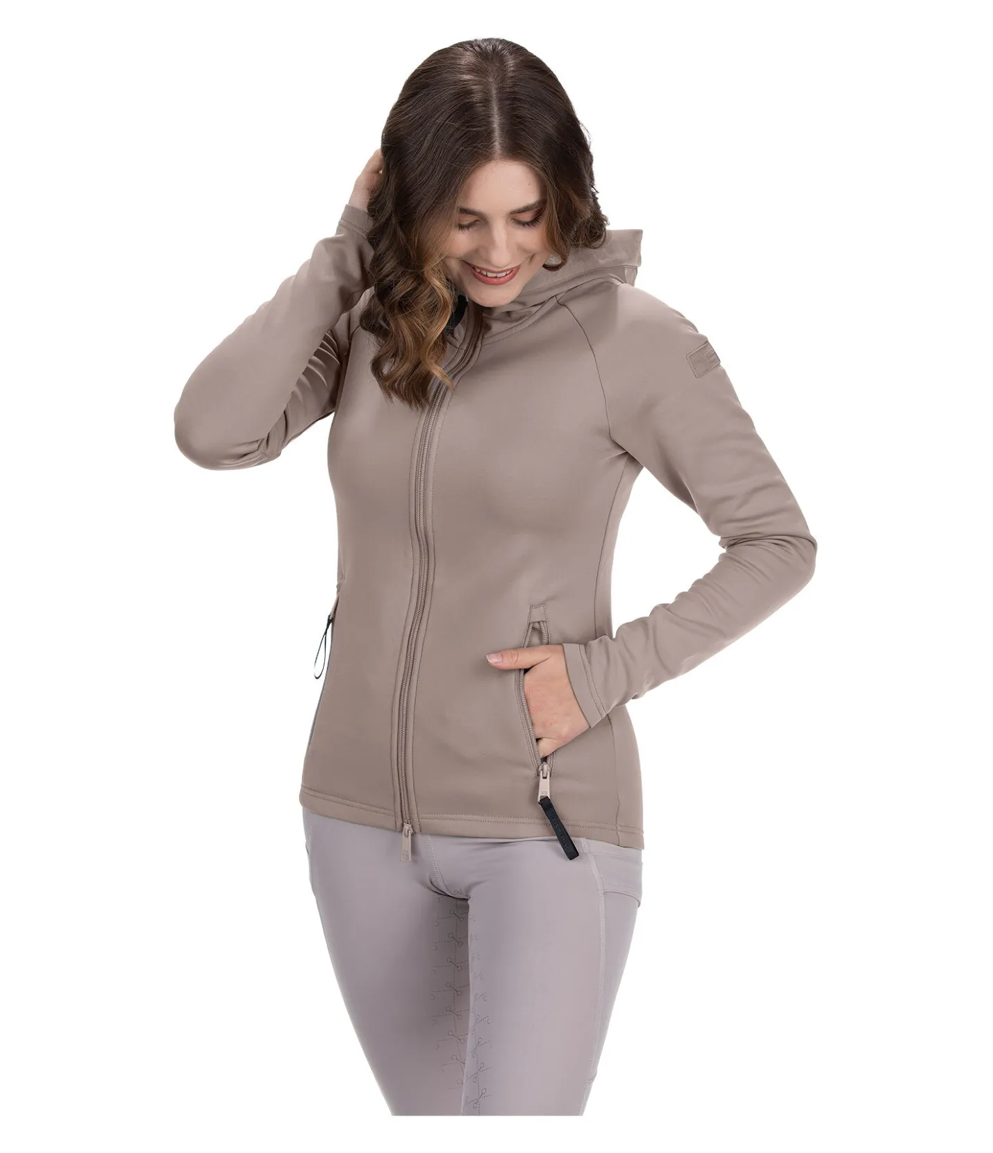 Felix Bühler Veste à capuche en stretch Performance Carin taupe