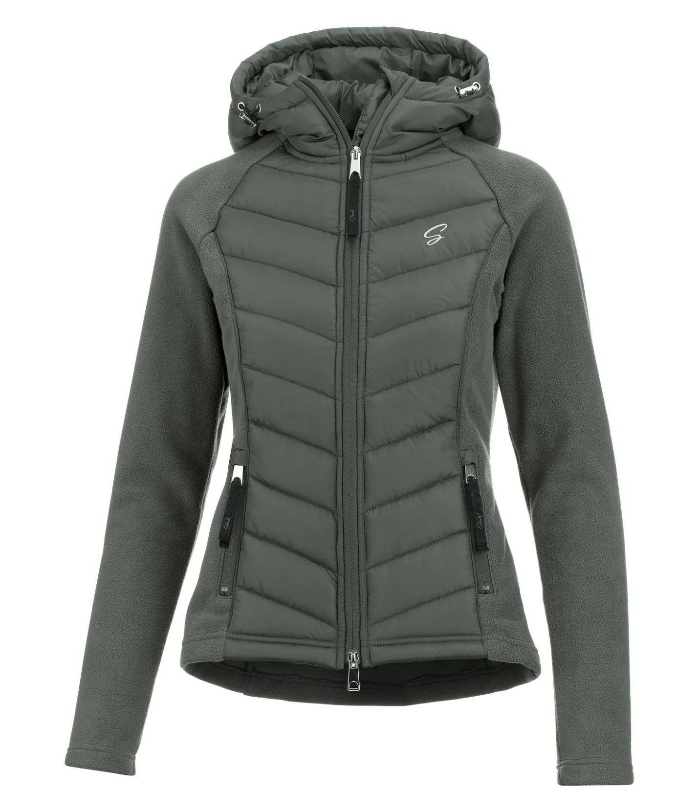 STEEDS Veste bi-matière à capuche Elisa forêt Outlet