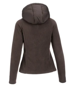 STEEDS Veste bi-matière à capuche Elisa chocolat noir Discount