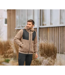 Felix Bühler Veste bi-matière avec polaire Teddy homme Ottawa caramel Sale