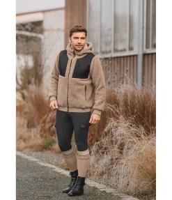 Felix Bühler Veste bi-matière avec polaire Teddy homme Ottawa caramel Sale