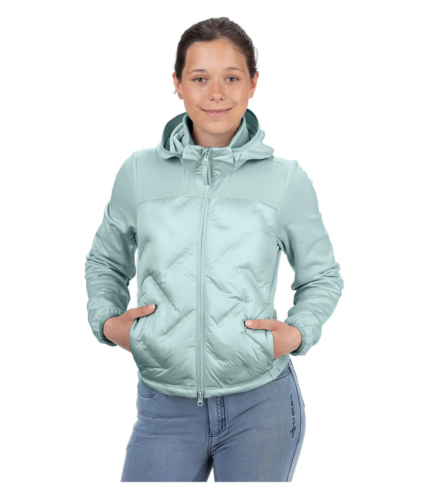 Felix Bühler Veste bi-matière enfant Dany vert glacier