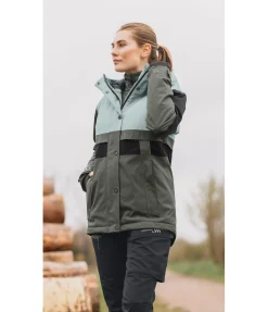 EQUESTRIAN WORK WEAR Veste d'extérieur d'hiver à capuche forêt Sale