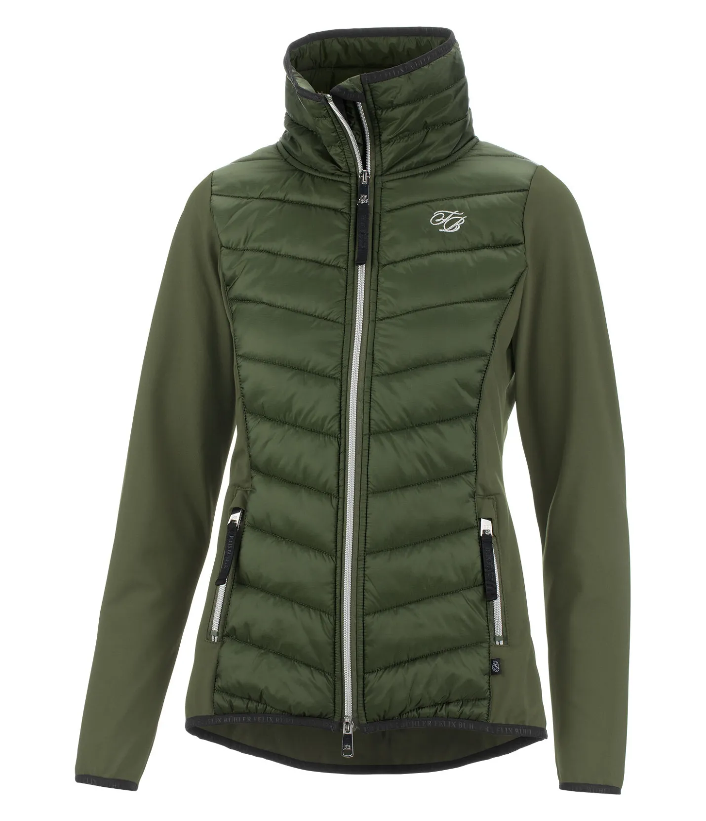 Felix Bühler Veste d'équitation bi-matière Amelia olive Outlet