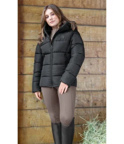 STEEDS Veste d'équitation matelassée à capuche Leela II noir Clearance