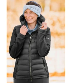 Felix Bühler Veste d'équitation softshell bi-matière à capuche Celina noir Sale