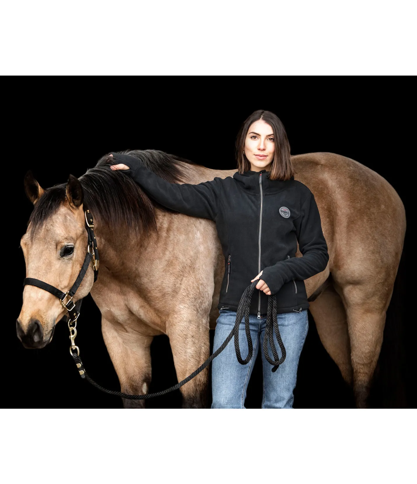 RANCH-X Veste en polaire Jamie noir