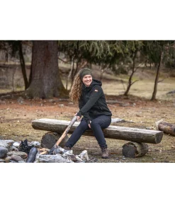TWIN OAKS Veste en sherpa à capuche Rockies noir Sale