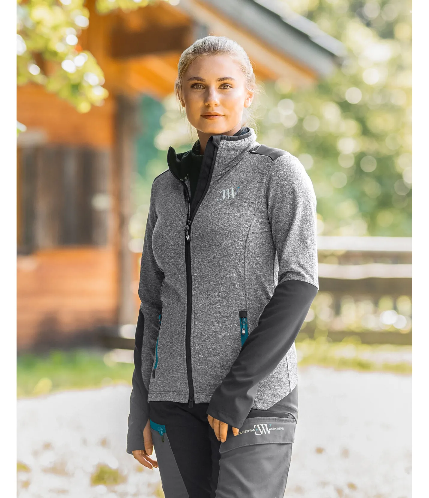 EQUESTRIAN WORK WEAR Veste fonctionnelle en stretch anthracite New