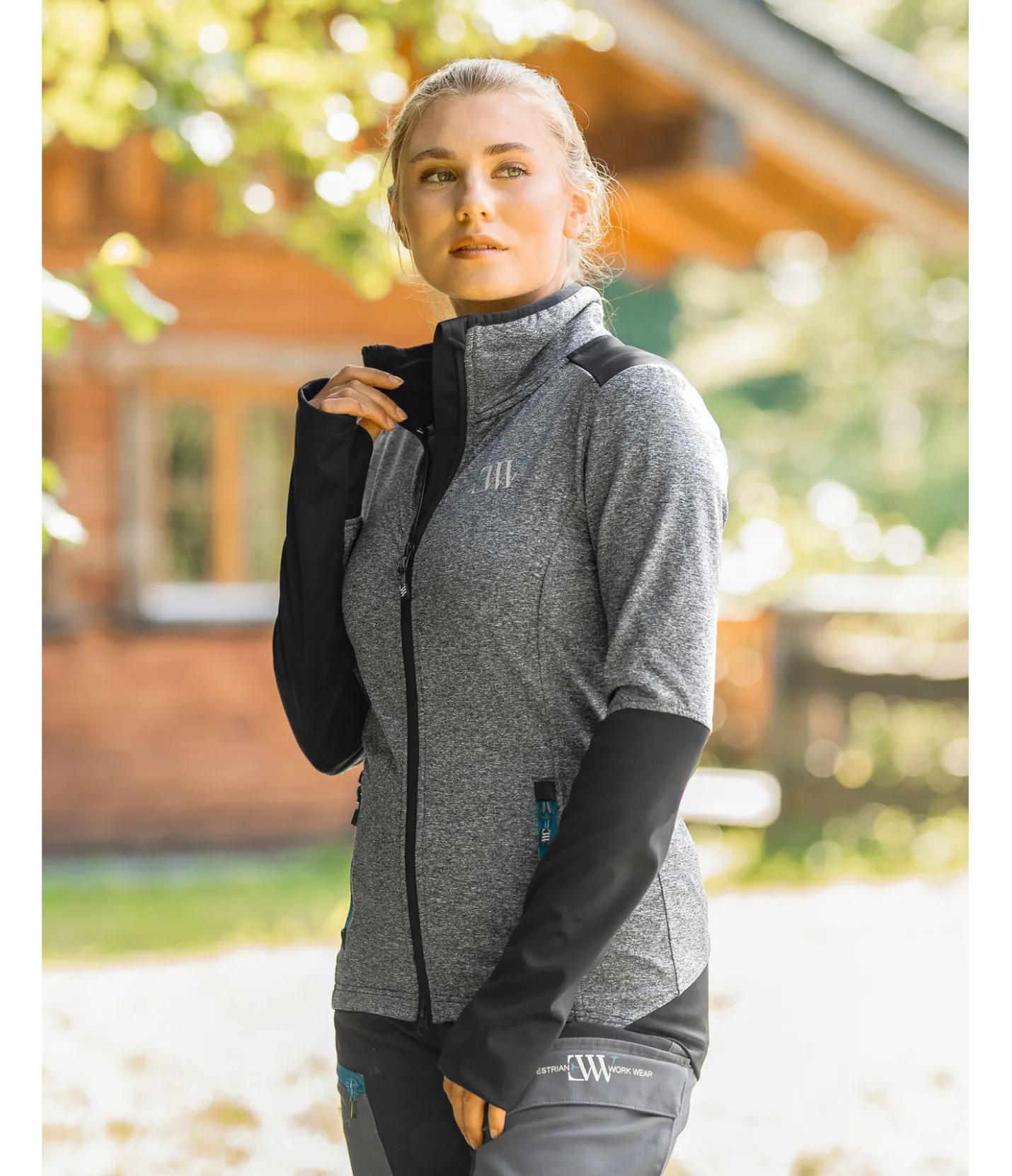 EQUESTRIAN WORK WEAR Veste fonctionnelle en stretch anthracite New