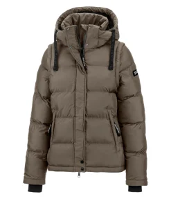 Felix Bühler Veste matelassée à capuche 2 en 1 Elis taupe foncé Discount