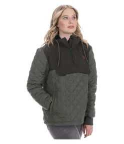 TWIN OAKS Veste matelassée à enfiler Nova Scotia vert sapin Clearance