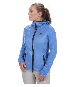 Felix Bühler Veste stretch bi-matière à capuche Lene bleu Ibiza Outlet