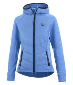Felix Bühler Veste stretch bi-matière à capuche Lene bleu Ibiza Outlet