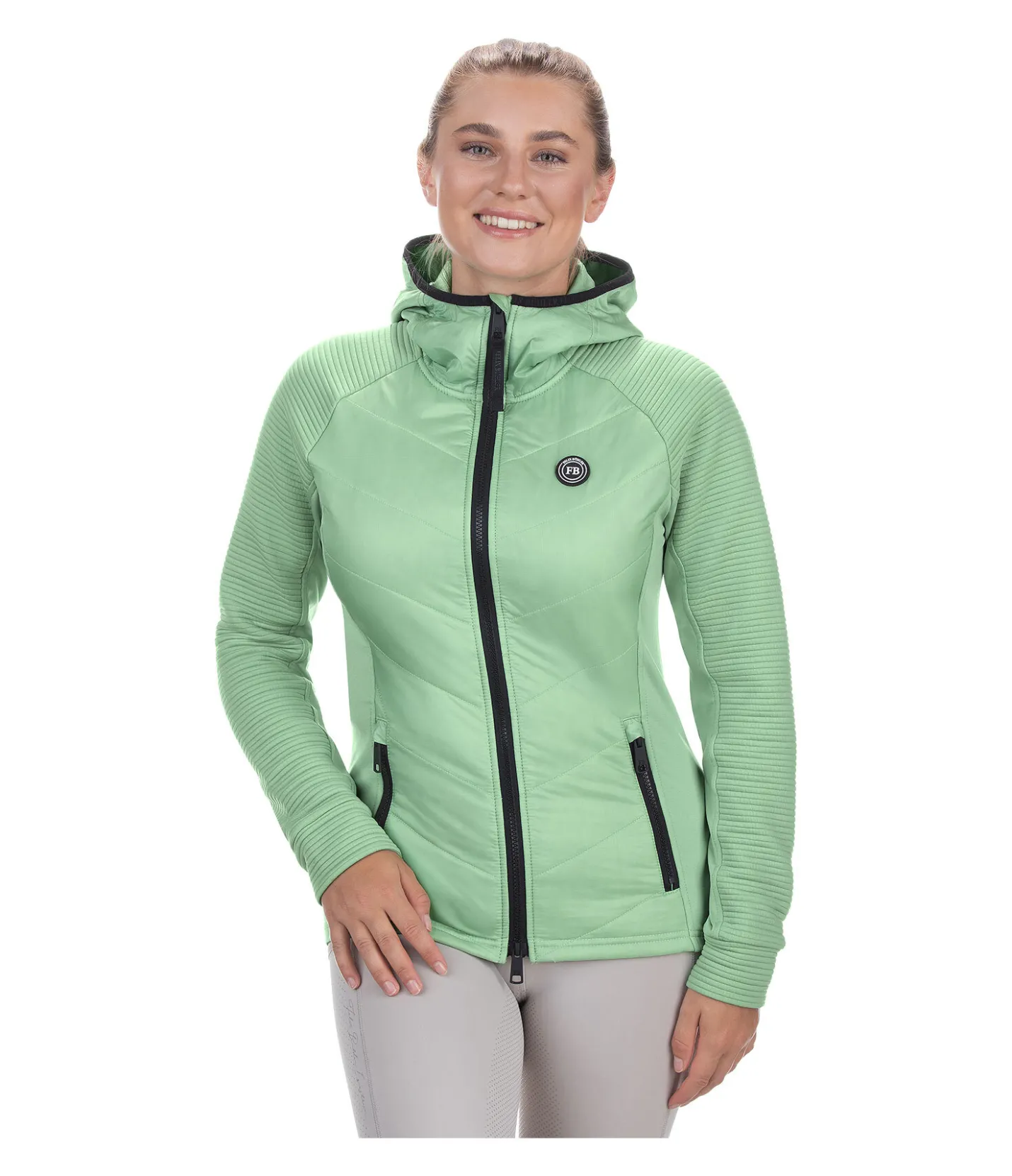 Felix Bühler Veste stretch bi-matière à capuche Lene aloe vera Best