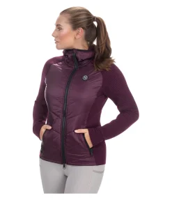 Felix Bühler Veste stretch bi-matière à capuche Lene noir-violet