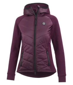Felix Bühler Veste stretch bi-matière à capuche Lene noir-violet