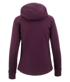 Felix Bühler Veste stretch bi-matière à capuche Lene noir-violet