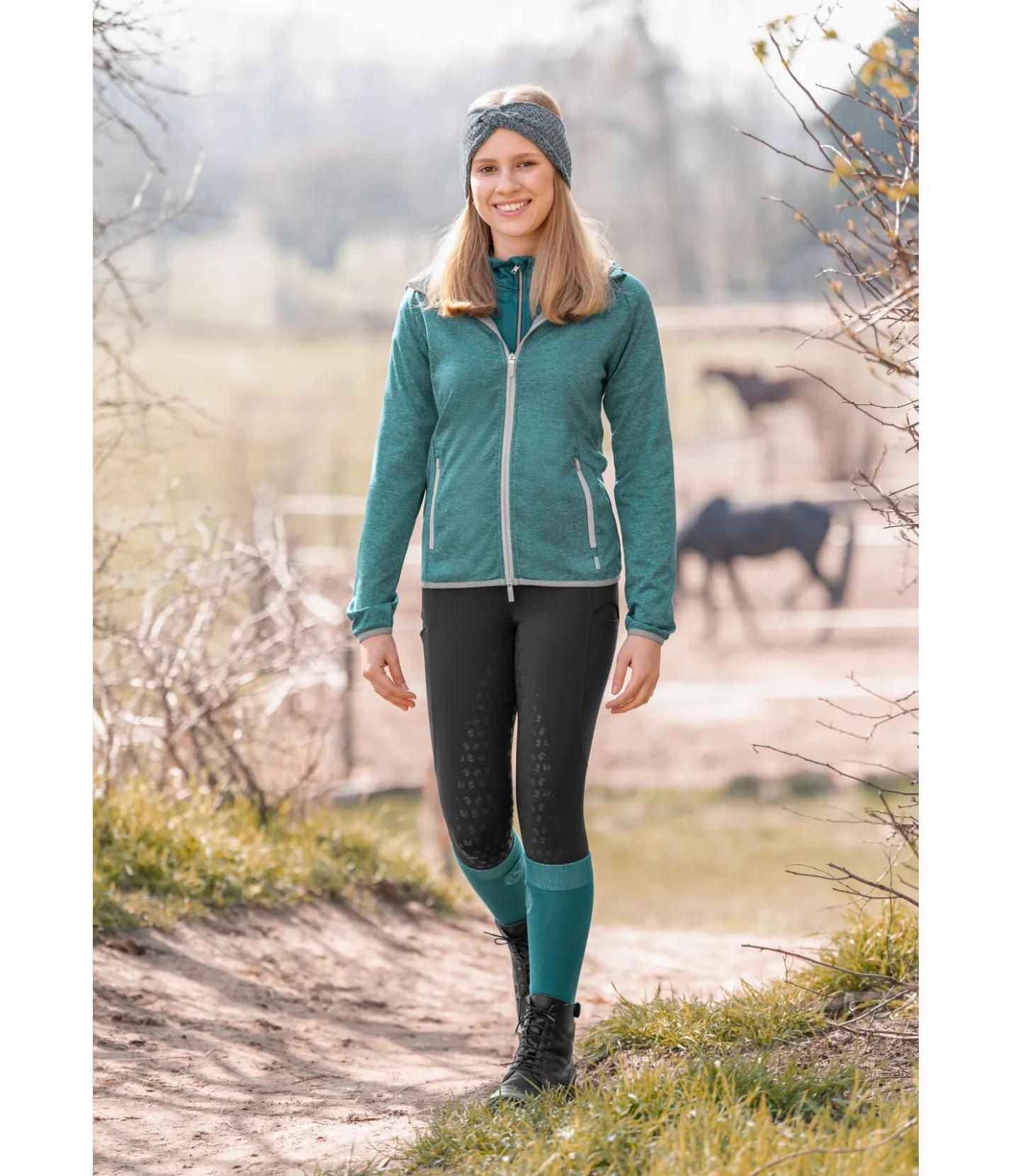 Felix Bühler Veste stretch de performance enfant Beth II vert tropical Hot
