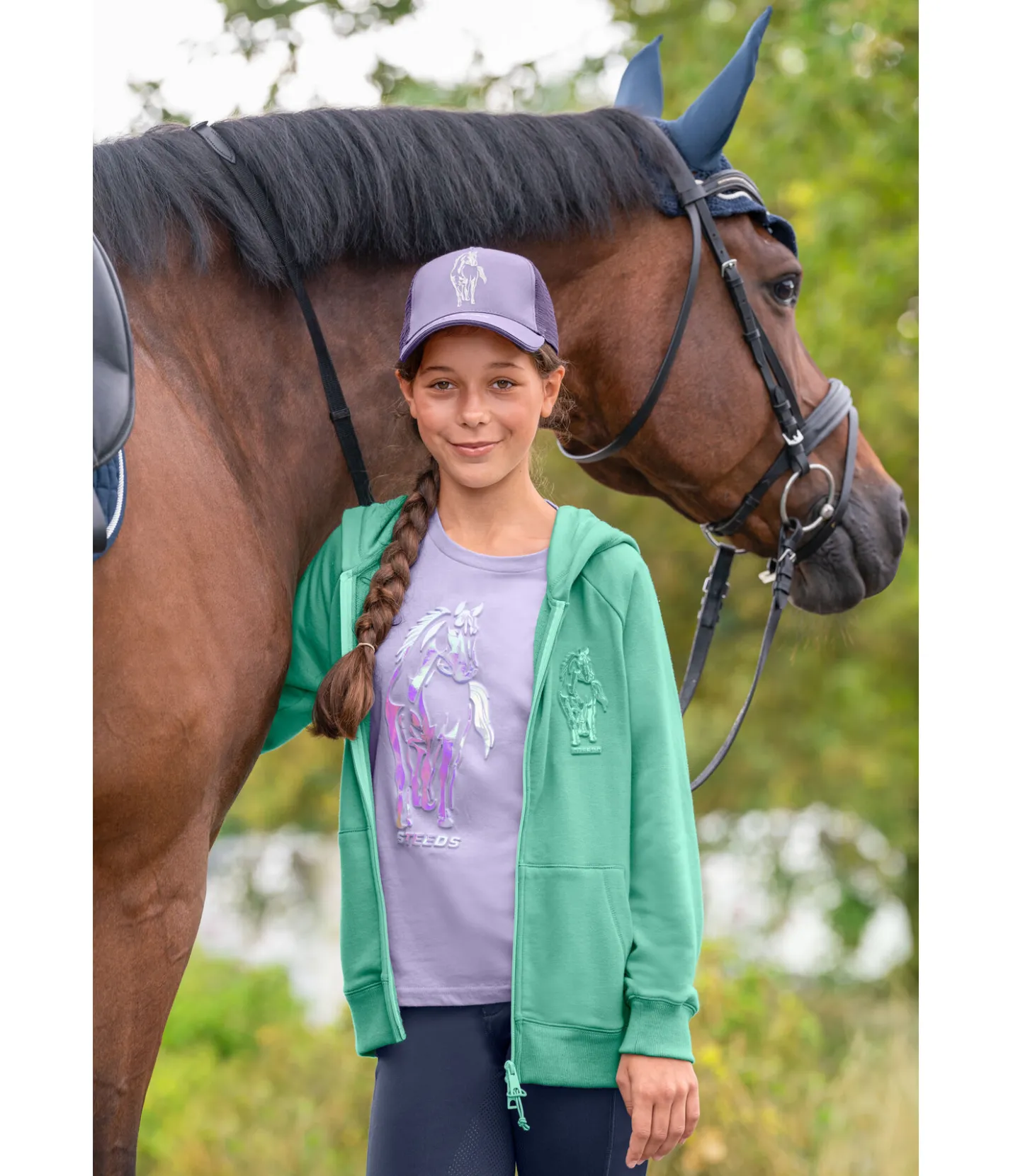 STEEDS Veste sweat à capuche Enfant Jael pomme vert Best