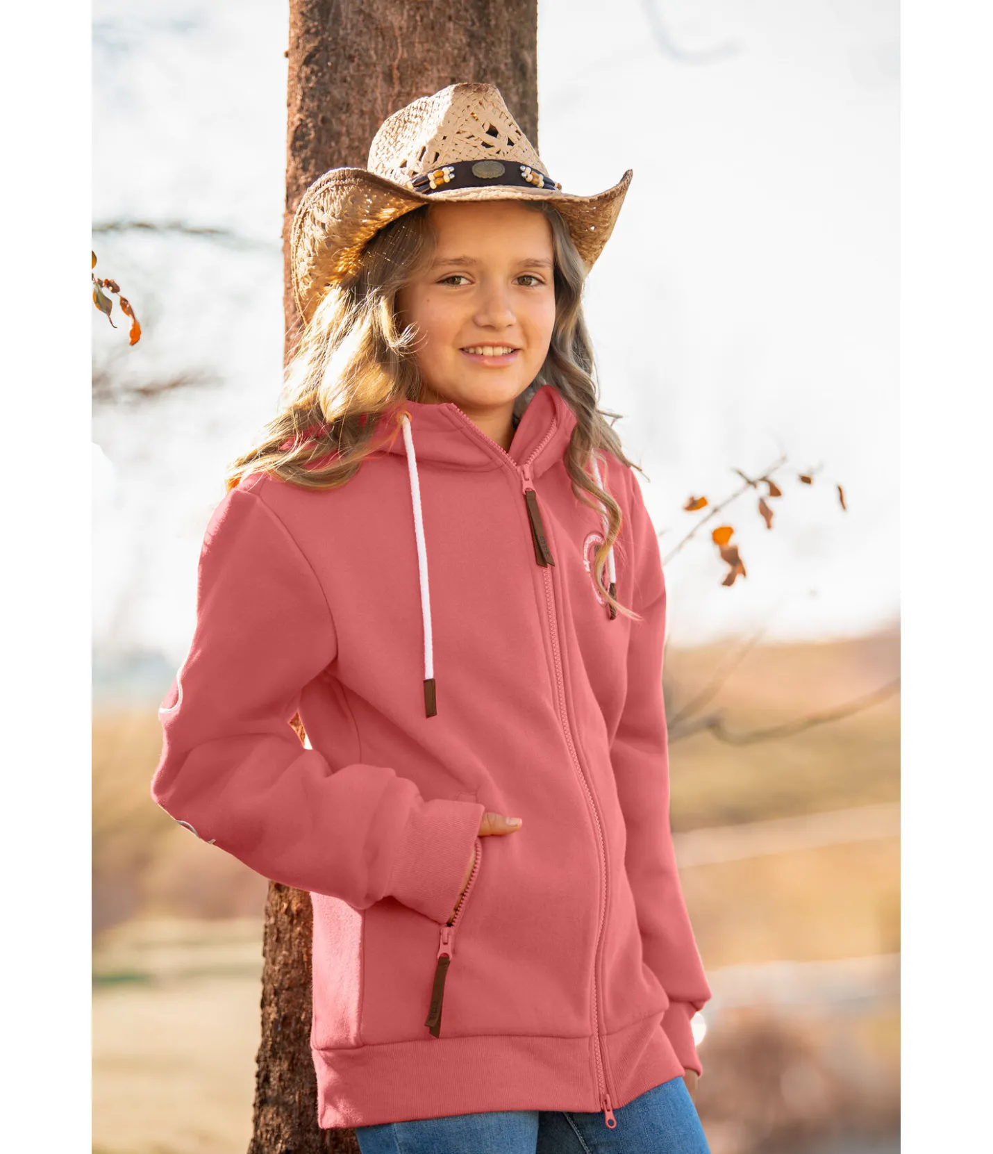 STONEDEEK Veste sweat enfant Anny pêche claire